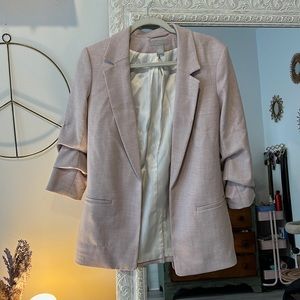 H&M Ruched Sleeve Blazer